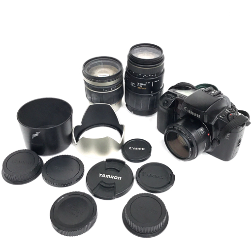 CANON EOS 100QD EF 50mm 1:1.8 II SIGMA 70-300mm 1:4-5.6 APO MACRO 含む カメラ レンズ セット QX021-11_画像1