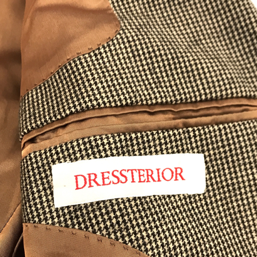 ドレステリア テーラードジャケット 42サイズ メンズ ブラウン系 ウール DRESSTERIOR アウター_画像3