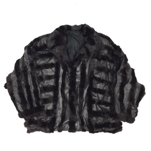 SAGA MINK ファーコート サイズF ブラック サガミンク レディース アウター ケース付属の画像1