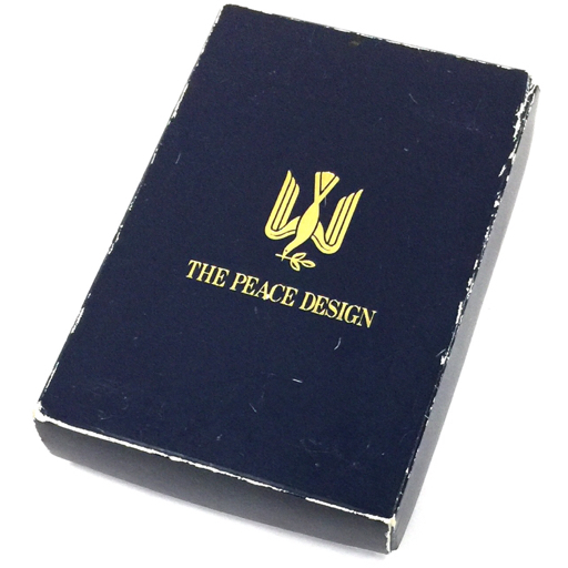 送料360円 1円 ジッポー オイルライター 喫煙具 Peace ピース サイズ約5.5×3.8cm ブルー 青 箱付 ZIPPO 同梱NG_画像6