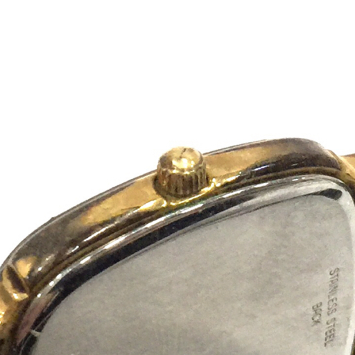 ロンジン デイト クォーツ 腕時計 メンズ ゴールドカラー文字盤 社外ベルト ジャンク品 ファッション小物 LONGINES_画像5