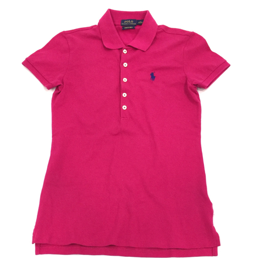 ポロ ラルフローレン サイズ XS 半袖 ポロシャツ ポニー刺繍 コットン 混 ピンク 含 レディース 他 ニット 計3点_画像2