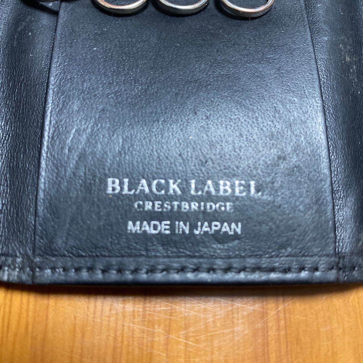1円〜 BLACK LABELキーケース レザー ブラック _画像5
