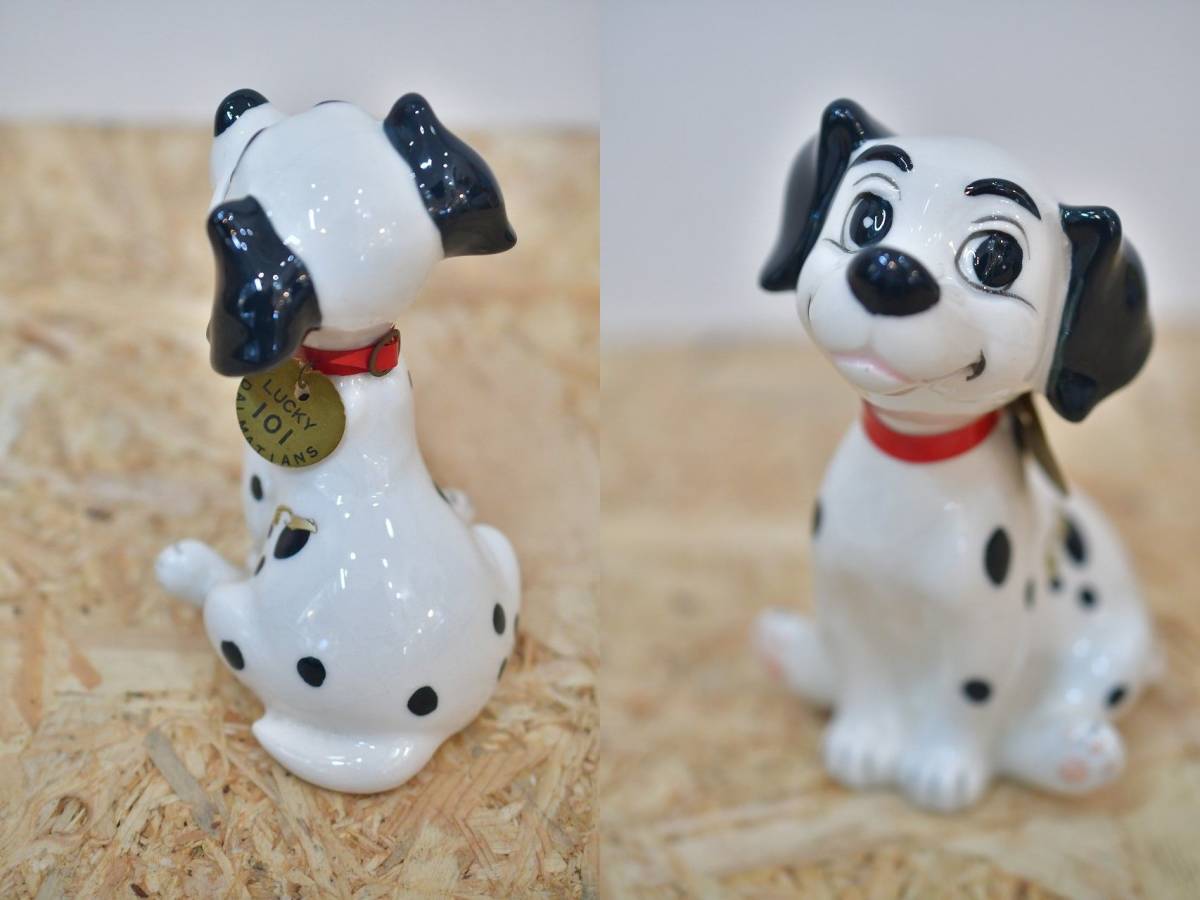 ディズニー 101匹わんちゃん 　ラッキー　陶器　フィギュア　置物　オブジェ　 1959　Disney 101 DALMATIANS　LUCKY　タグ付き_画像2