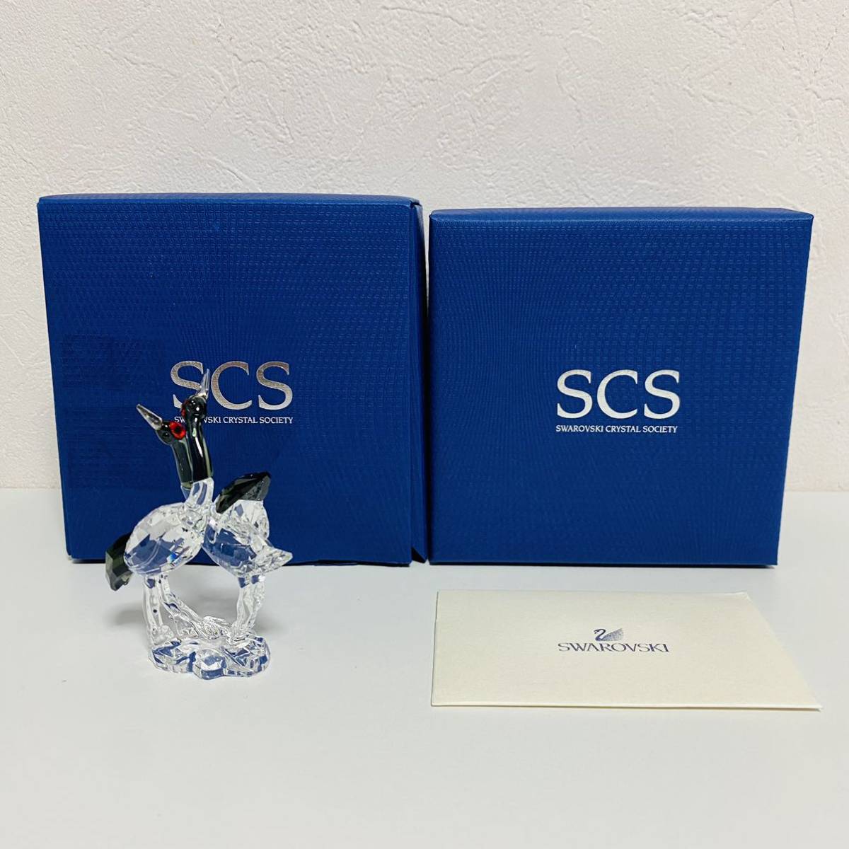 【極美品】SWAROVSKI スワロフスキー タンチョウヅル 丹頂鶴 5043728 SCS 2013年 クリスタル 置物