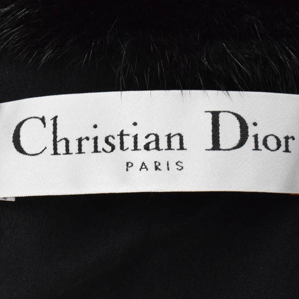 Christian Dior/クリスチャンディオール ファージャケット ミンクファー×チュール 七分袖 ノーカラー I40 USA4[大感謝祭]★41GG96_画像8