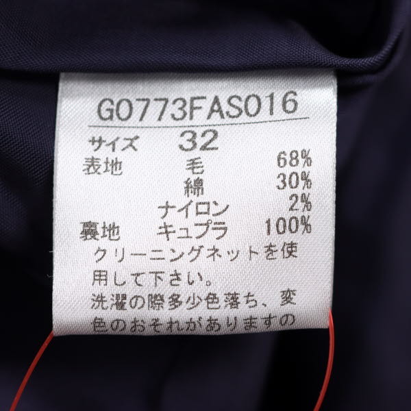 TABASA/タバサ レディース ひざ丈 ワンピース 七分袖 花柄 ウール混 32 S～M相当 ロイヤルブルー 黒 白 [NEW]★61AB74_画像6