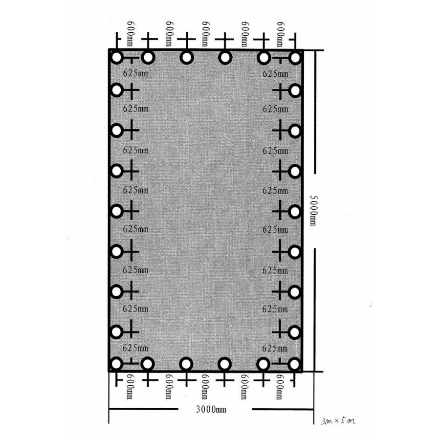 トラックシート ブラック 3.0m×5.0m アームロールコンテナ コンテナ用シート 2tロング用トラックシート ★本州四国九州送料無料★_画像4