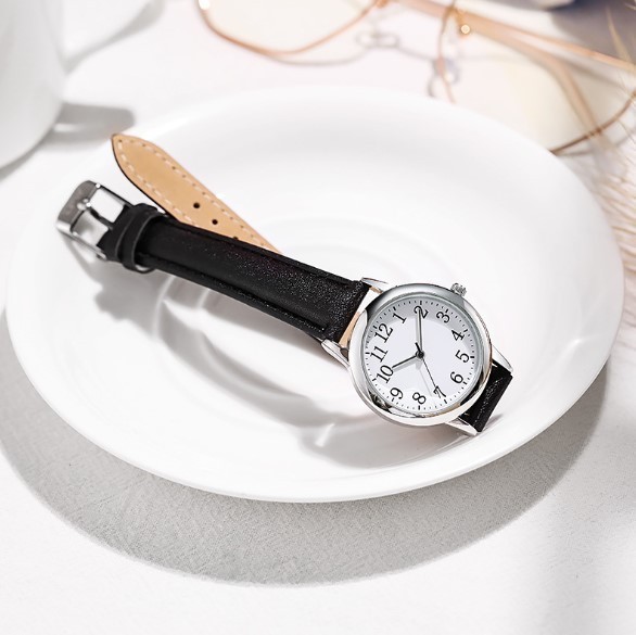 腕時計 女性 レディース 文字盤 3気圧防水 学生腕時計（色：ブラック）_画像2