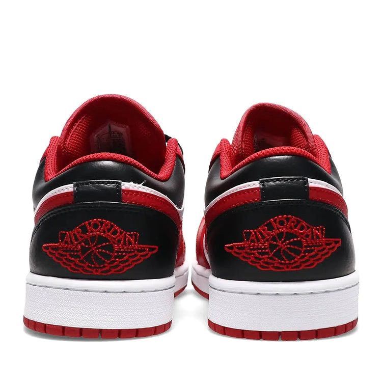 【新品未使用】NIKE AIR JORDAN 1 LOW ナイキ エア ジョーダン 1 ロー （553558-163）赤黒白28cm箱無し_画像7