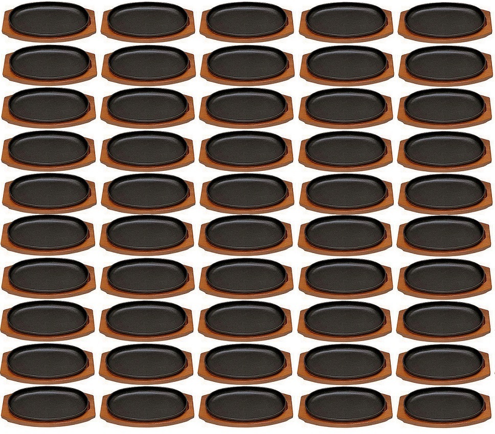 ☆ステーキ皿小判型D(大)50個(皿約300X175mm)木 ☆ステーキ皿小判型D(大)50個(皿約300X175mm)木