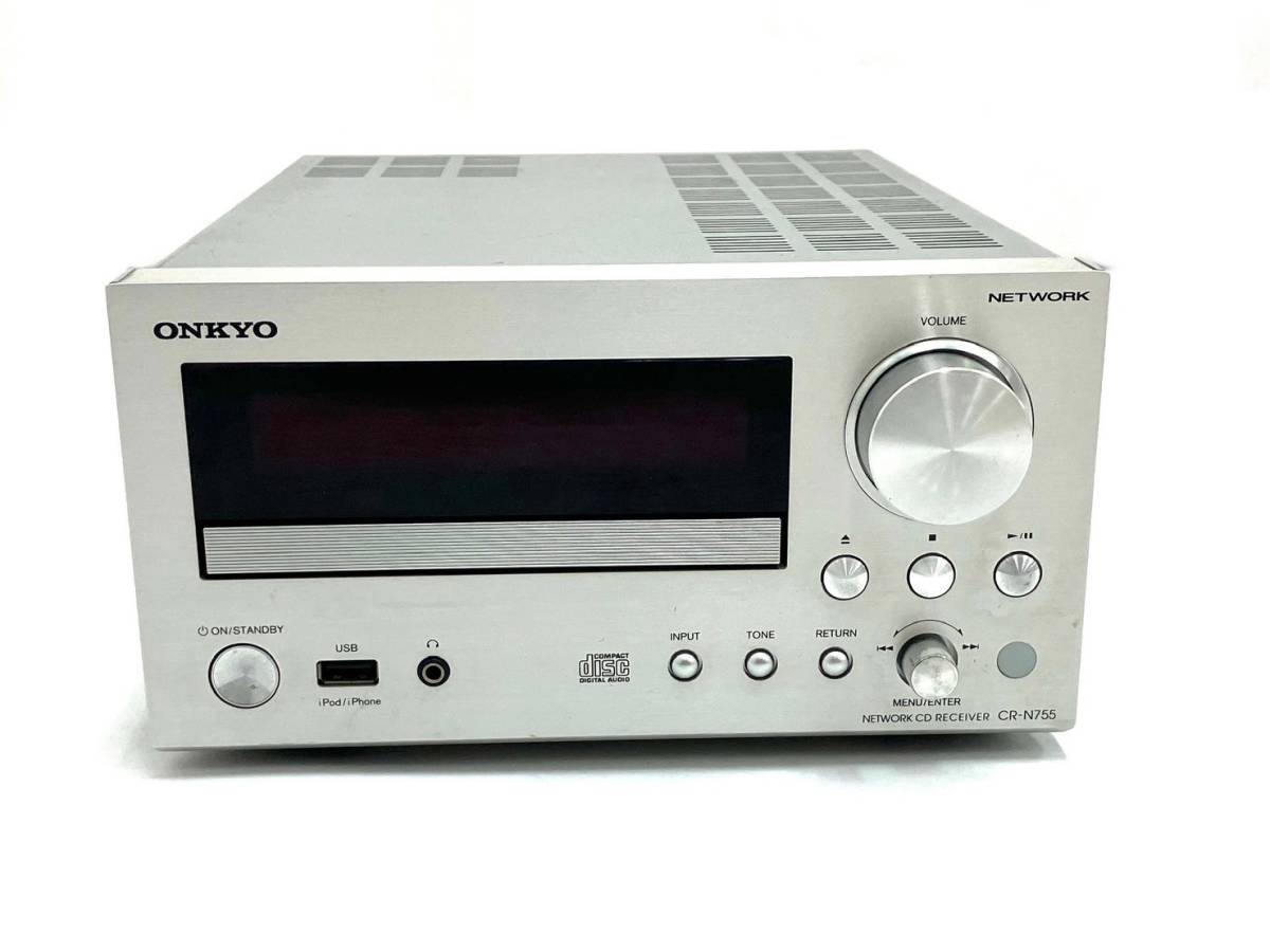 【通電のみ確認済】ONKYO/オンキヨー NETWORK CD RECEIVER/ネットワークCDレシーバー CR-N755 オンキョー オーディオ機器(43551A2) _画像3