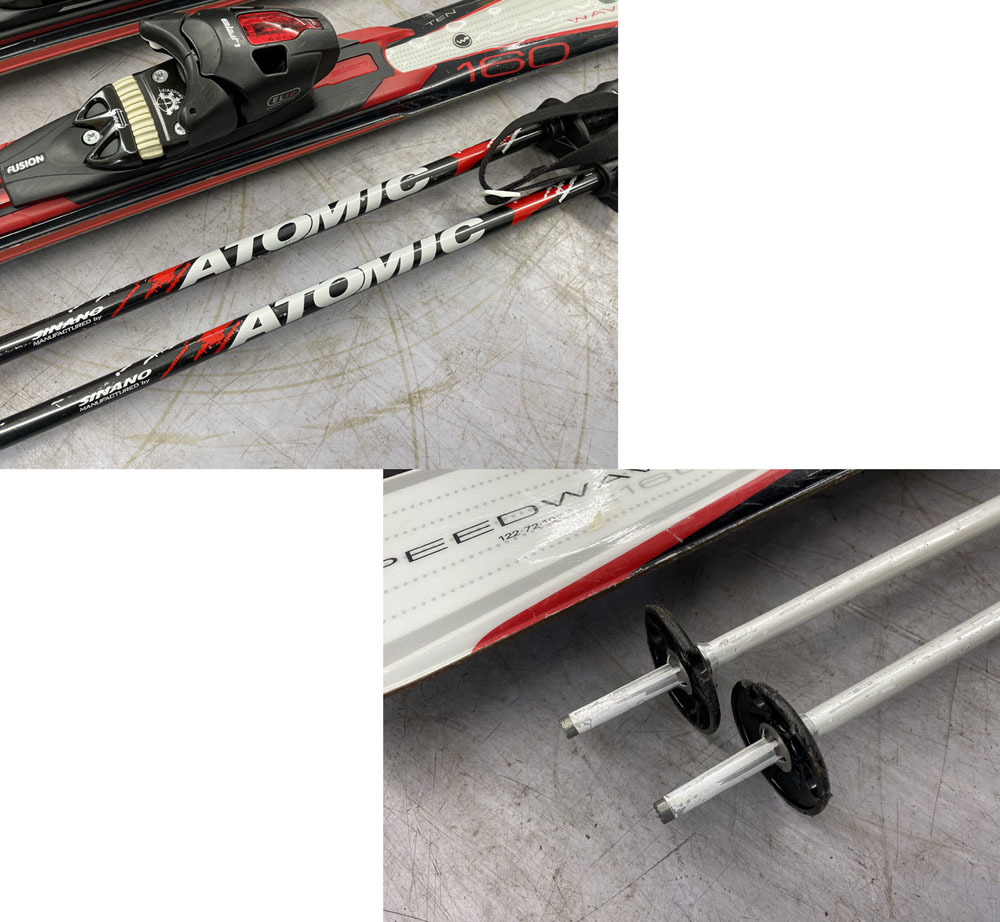 elan waveflex 160ｃｍ スキー 3点セット ビンディング ストック(ATOMIC) SPEEDWAVE TEN エラン 札幌市手稲区_画像10