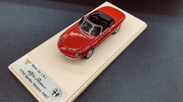 アルファロメオ 1600 メイクアップ 1/43 スパイダー デュエット 1966 An Open タイプ レッド ゆうパック【60サイズ】（0.N-8）A-24の画像1