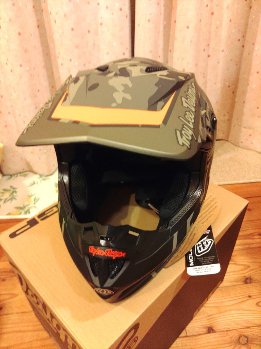  Troy Lee helmet duck GP Hlmt Ovrload Camo Army Grn/Gry LG