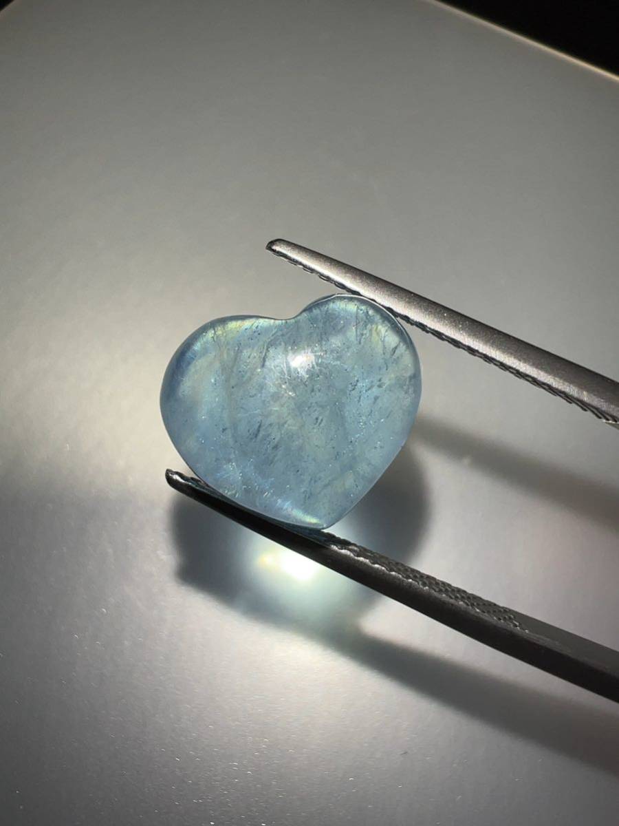 [ down ] aquamarine Heart type loose 5.99ct KS500-150