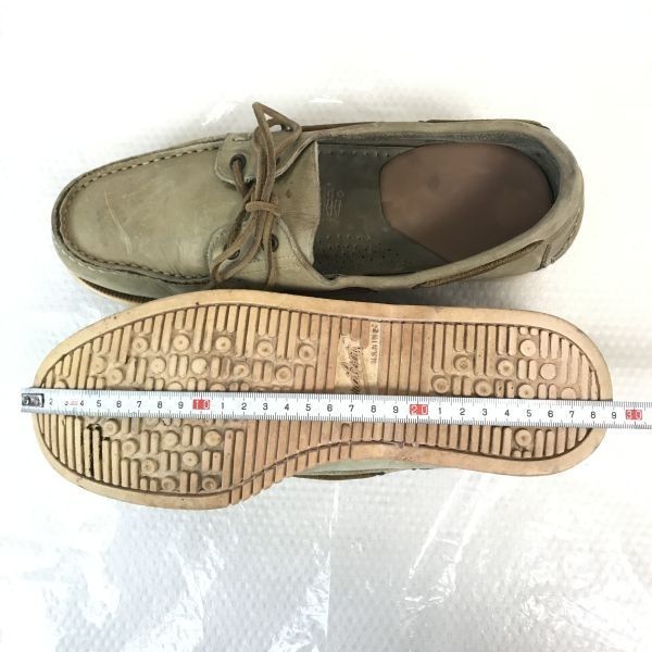 パラブーツ/PARABOOT/MARINEモデル☆本革/マッケイ製法/モカシン/デッキシューズ【7.5/26.0/ベージュ/BEIGE】スリッポン◇bJ-77_画像6