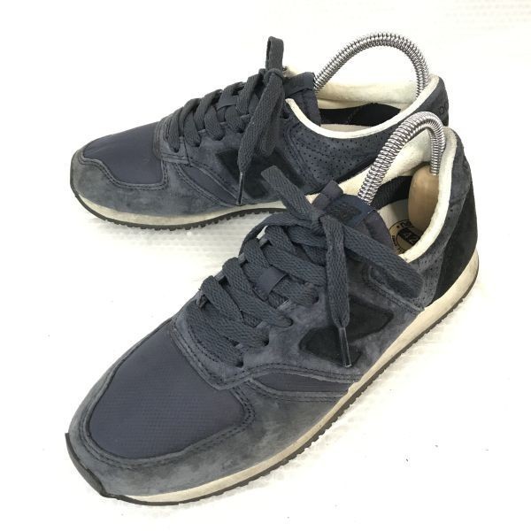 new balance/ニューバランス★U420NK/スエード × ナイロン スニーカー【23.5/UK5/US5.5/黒/navy×black】sneakers/Shoes/trainers◇cQ-489_画像2