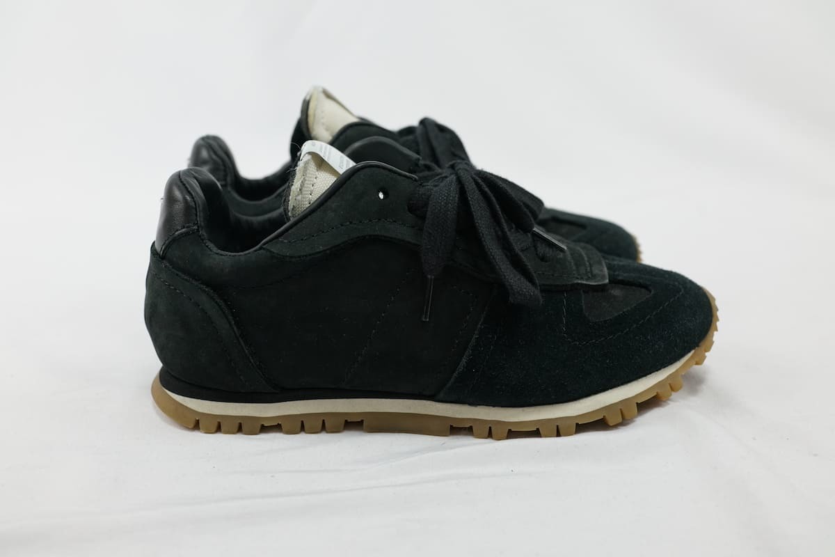 中古 Maison Margiela メゾンマルジェラRunner スエード レザースニーカー ブラック レディース サイズ35 (約22cm)の画像6