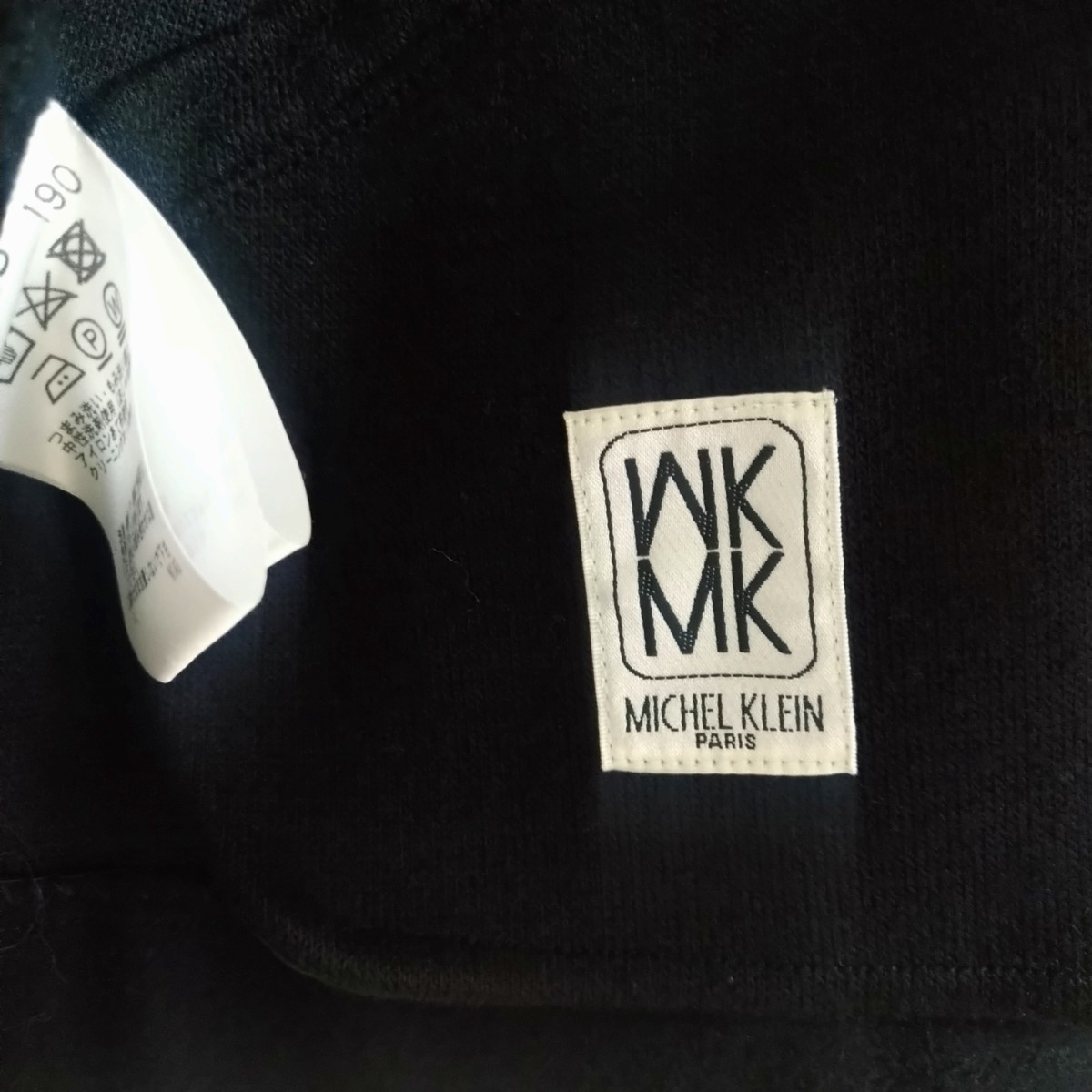[MICHEL KLEIN Michel Klein ] черный Parker с капюшоном . простой женский M размер котороткое пальто 
