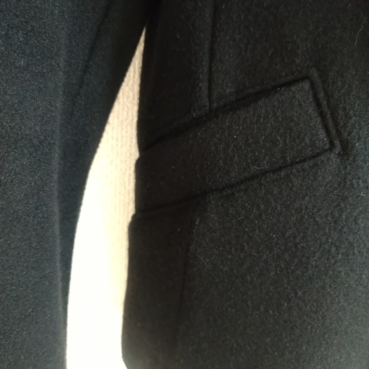 [MICHEL KLEIN Michel Klein ] черный Parker с капюшоном . простой женский M размер котороткое пальто 