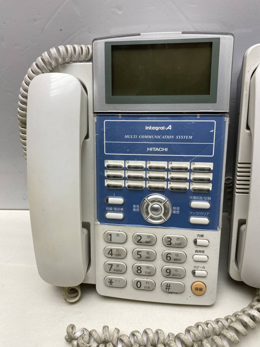 日立(HITACHI) ビジネスホン 15ボタン電話機 ET-15iA-SD 30ボタン電話機 ET-30iA-PFI 2台セット_画像3