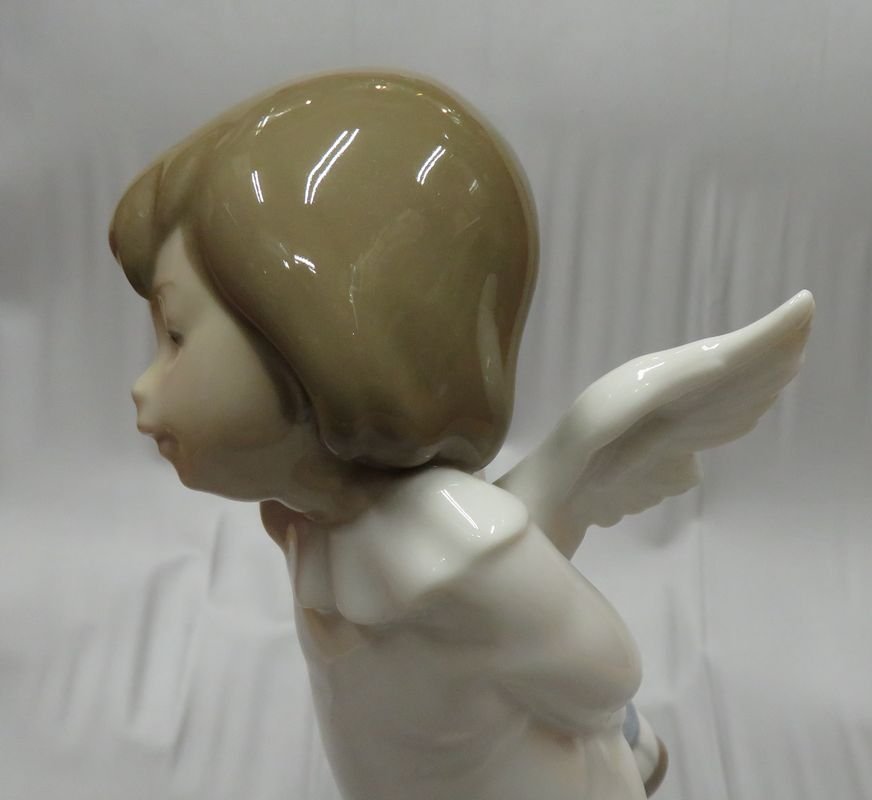 ●西洋陶器●　リヤドロ　LLADRO　No.4960 　『天使の考え事（わかってきたぞ）』　　【置物　人形】_画像8