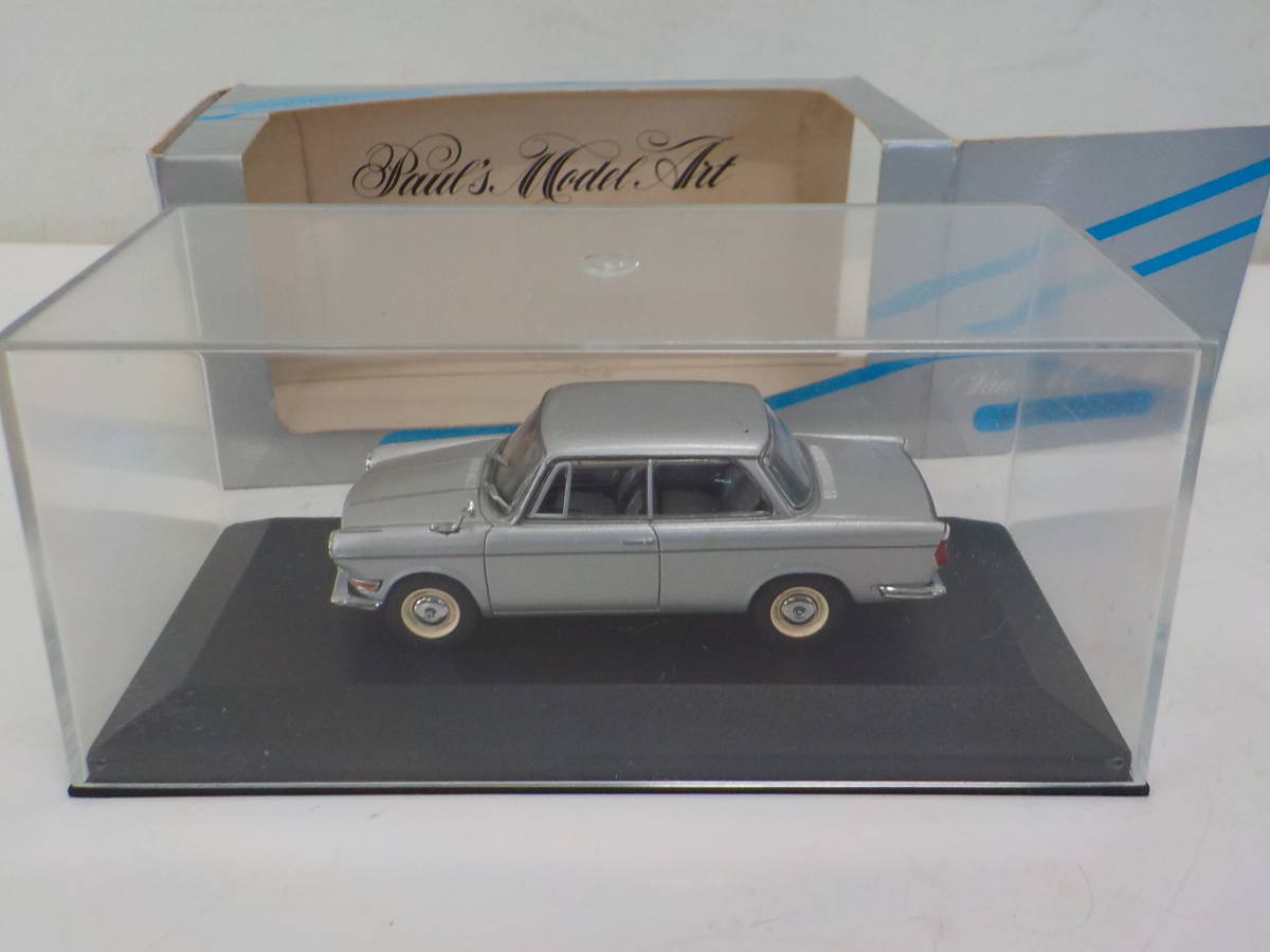 G-⑤【MINICHAMPS】BMW 700 LS 1962-1965 SILVER ミニチャンプス ビーエムダブリュー シルバー 車 ミニカー 模型【1/43scale】_画像6