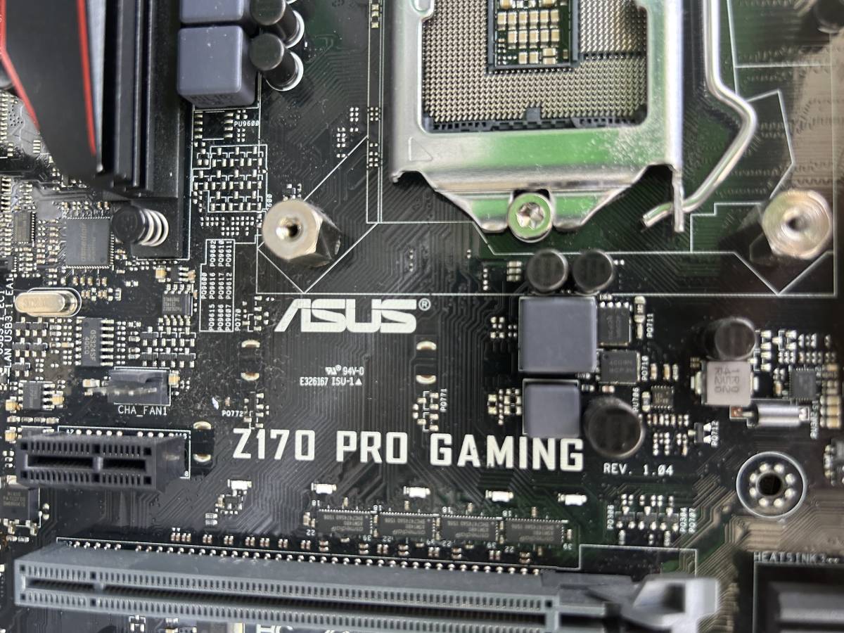 ★中古品 BIOS確認 ASUS Z170 PRO GAMING LGA1151 ATXマザーボード IOパネル付属★_画像2