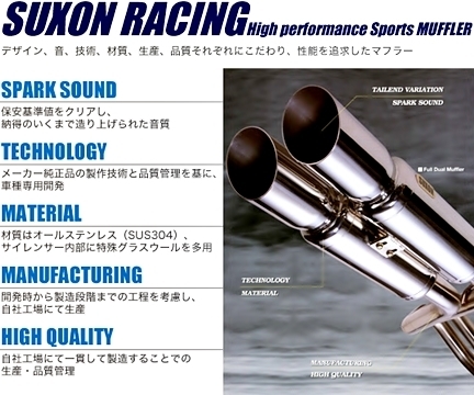 「サクソン/SUXON」70系ランクル プラド ショート(KZJ71)1KZ/3.0L用4x4マフラー(ダウンテール)_画像2