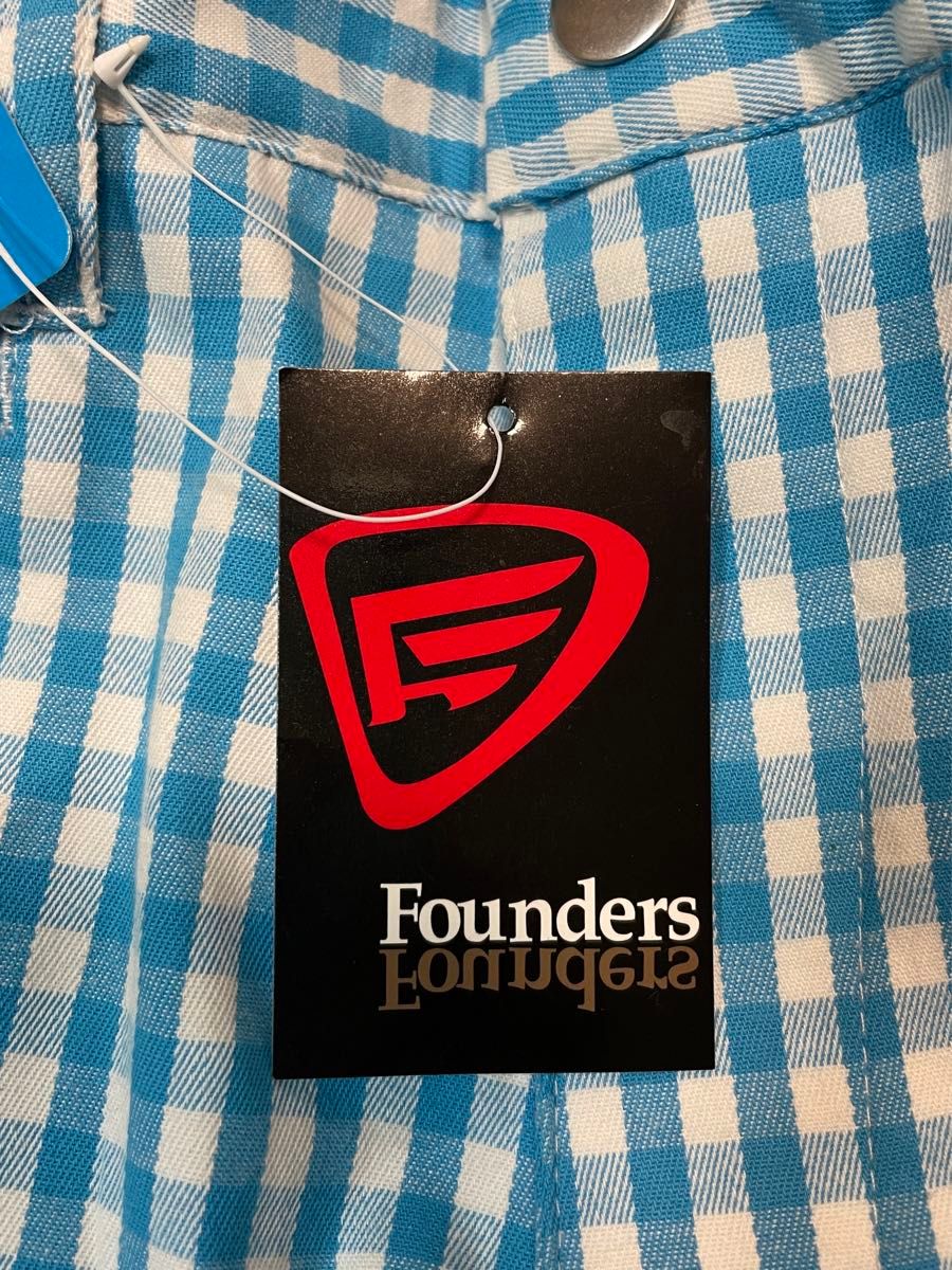 【未使用品】男性L《Founders》（ブルーチェック）ゴルフパンツ