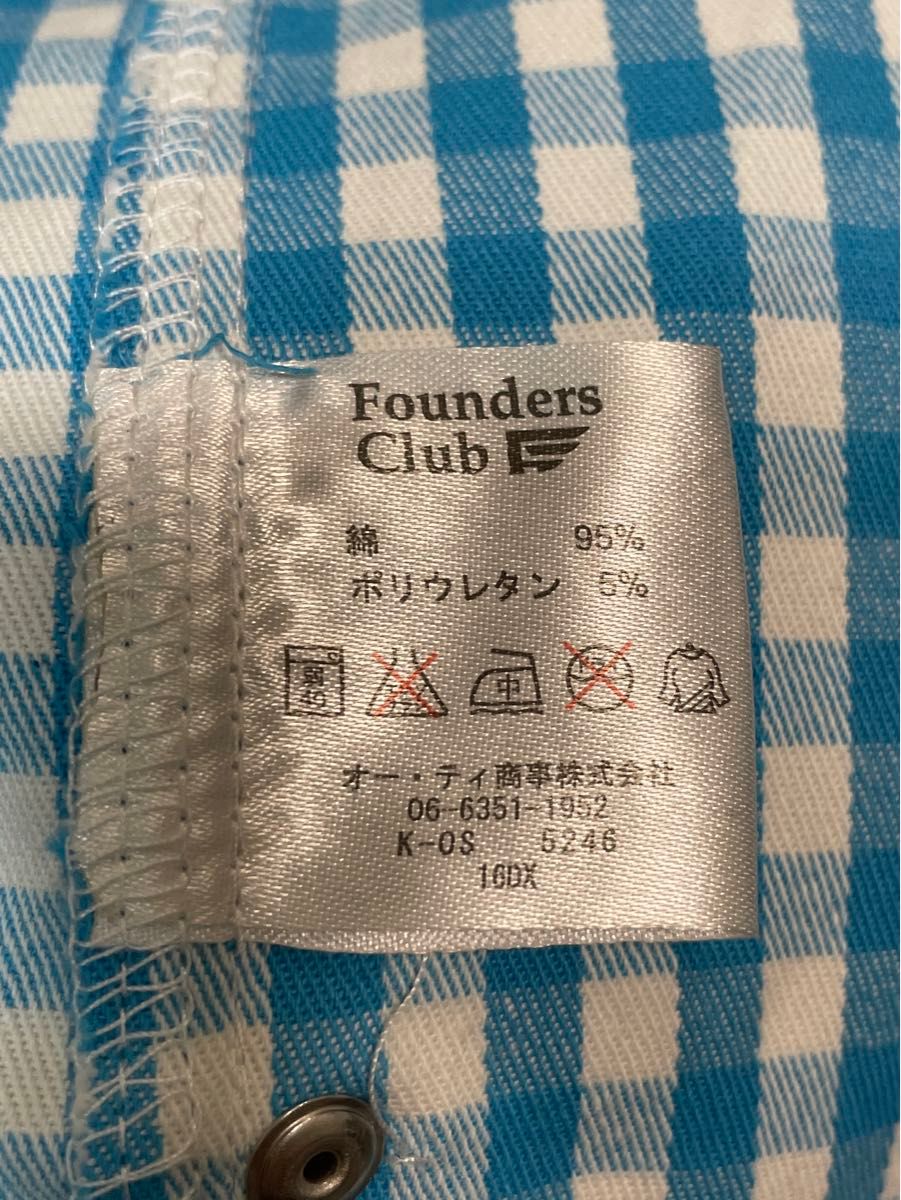 【未使用品】男性L《Founders》（ブルーチェック）ゴルフパンツ