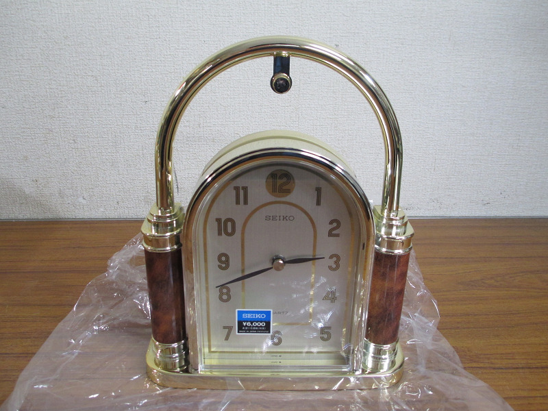 Y10/G】昭和レトロ 当時物 SEIKO セイコー 置時計 PW 374G クォーツ