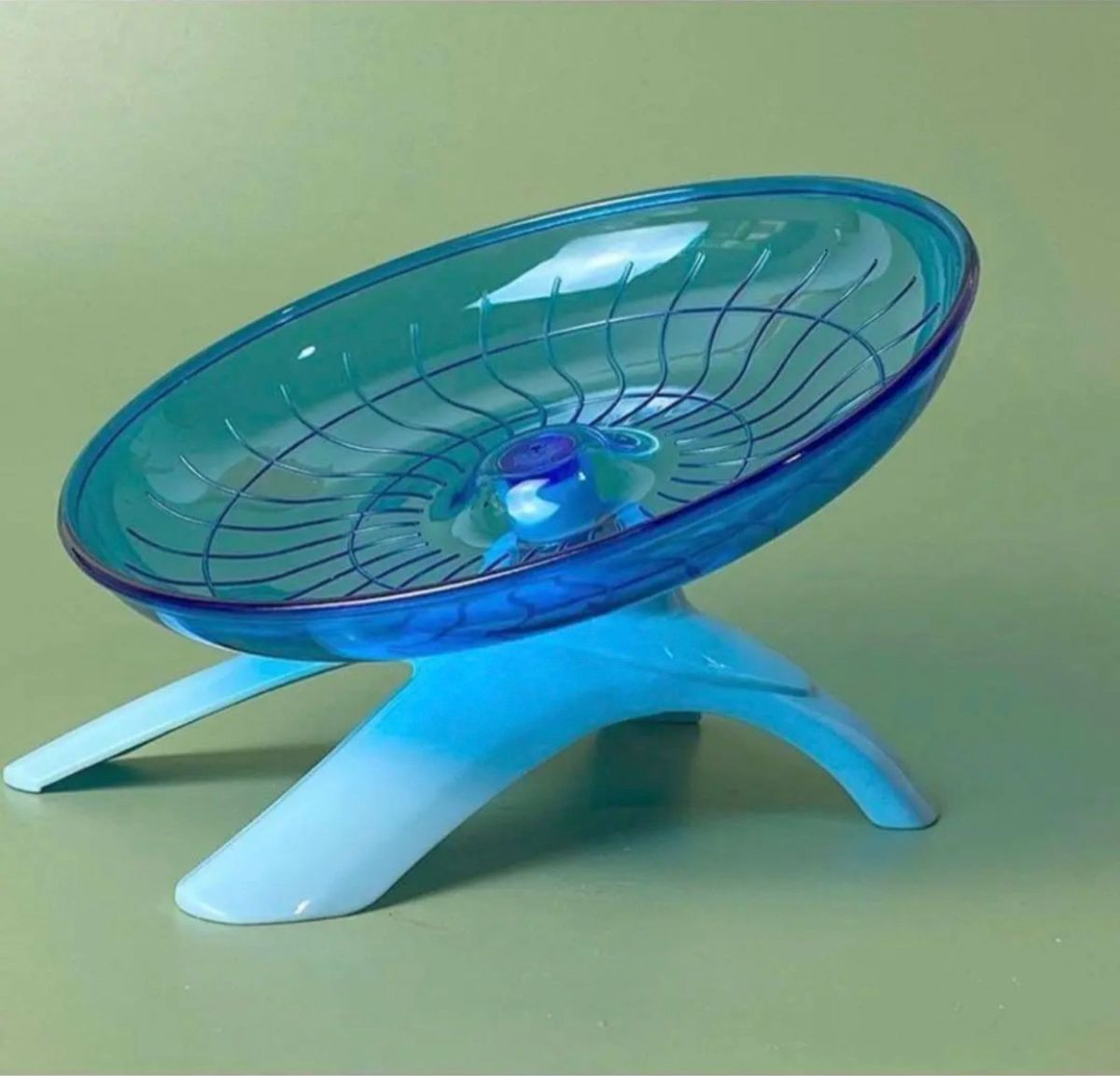 small animals hamster hamster wheel runs toy flying saucer pet quiet sound clear motion shortage cancellation -stroke less cancellation pet accessories blue 