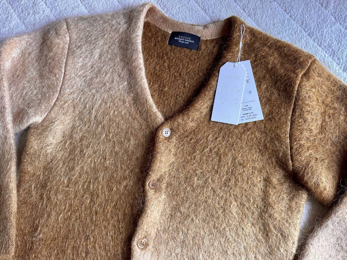 23秋冬　サイズ3　モカブラウン　UNUSED　アンユーズド　US2376 / Gradation mohair cardigan.　モヘア_画像6