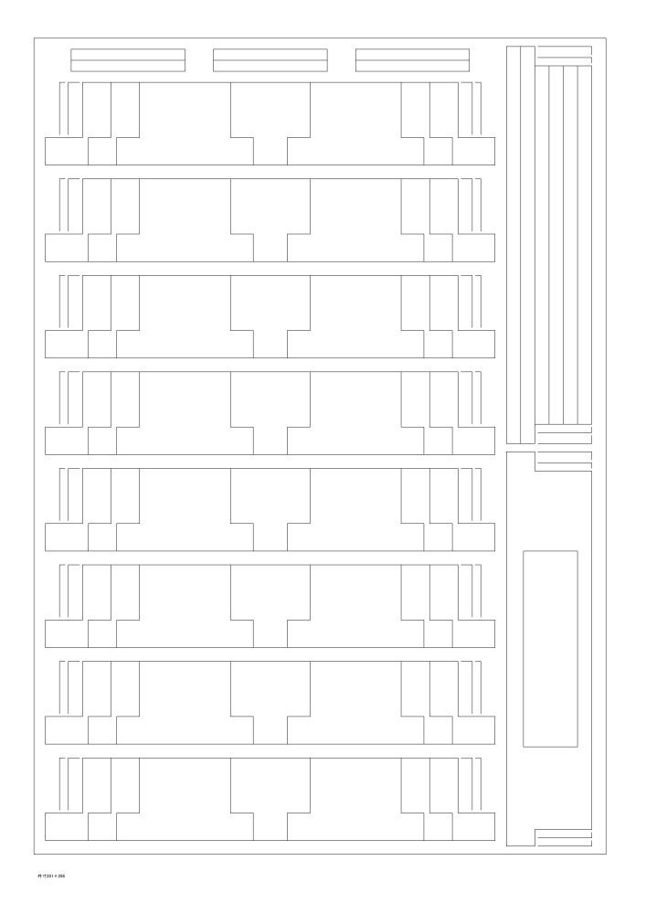 Nゲージ車両収納用 A4ブックケース対応 交換用10両収納中敷ウレタン　新設計品_画像3