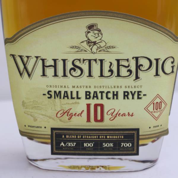 WHISTLEPIG（ホイッスルピッグ）10年 スモール バッチ ライ 50％ 700ml O24A120004_画像2