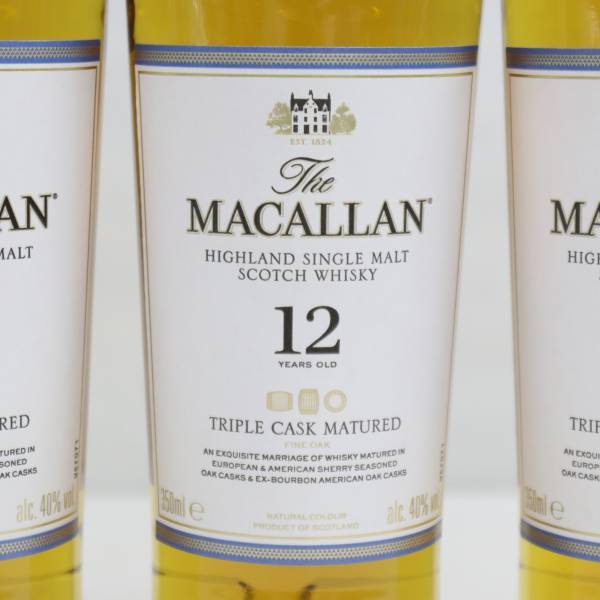 1円~【3本セット】MACALLAN（マッカラン）12年 トリプルカスク ハーフボトル 40％ 350ml X24A250035_画像2