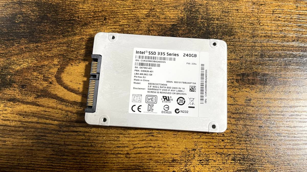 HDD/SSD セット 3.5inch HDD 1TB (1000GB) Seagate / 2.5inch SSD 240GB intel / 120GB kingston / まとめ売り セット 中古 ストレージの画像6