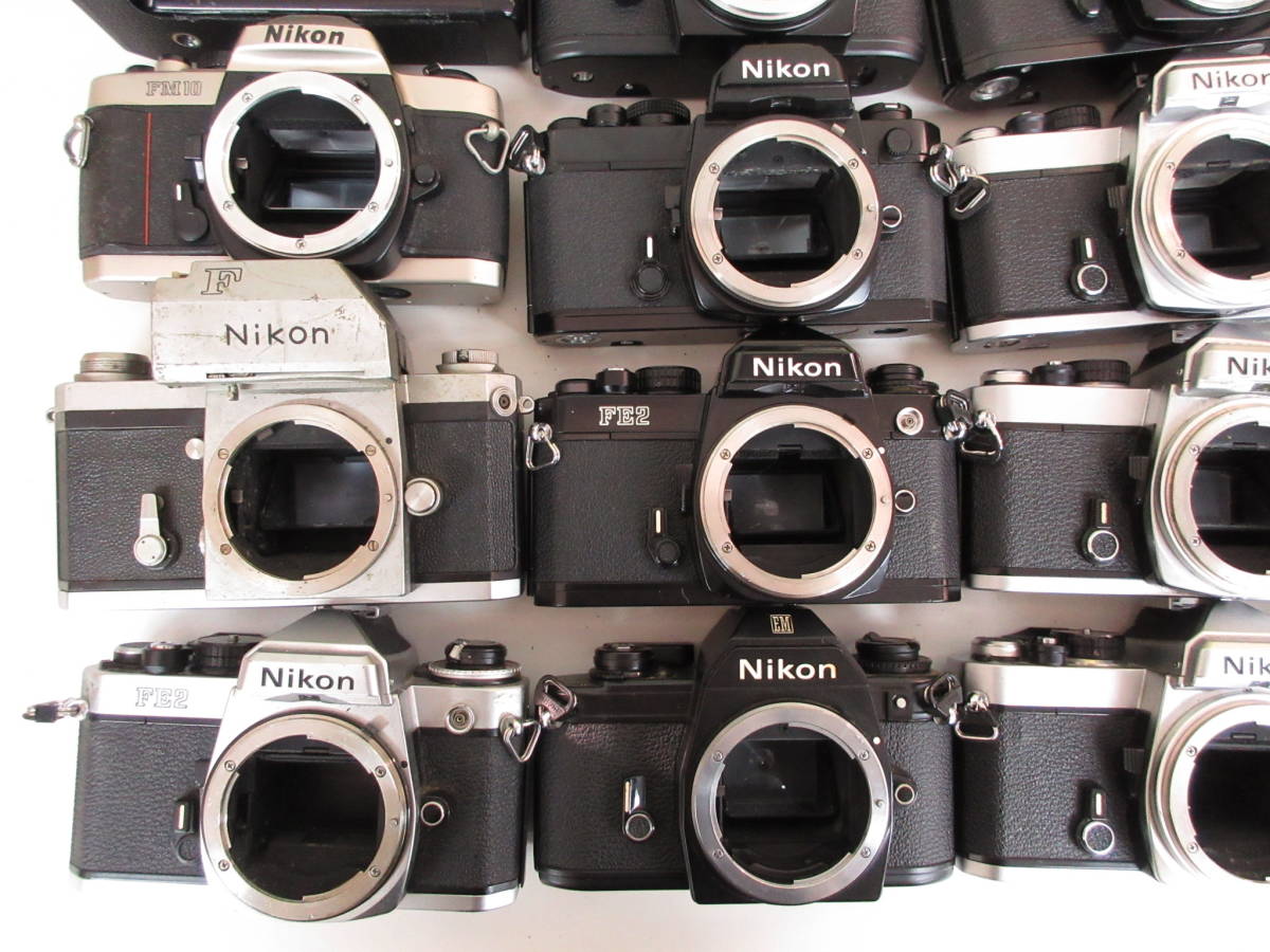 (4381N)ジャンク Nikon F FG FE FE2 EM FM FM10等ニコン まとめてセット 15台 動作未確認 同梱不可_画像3