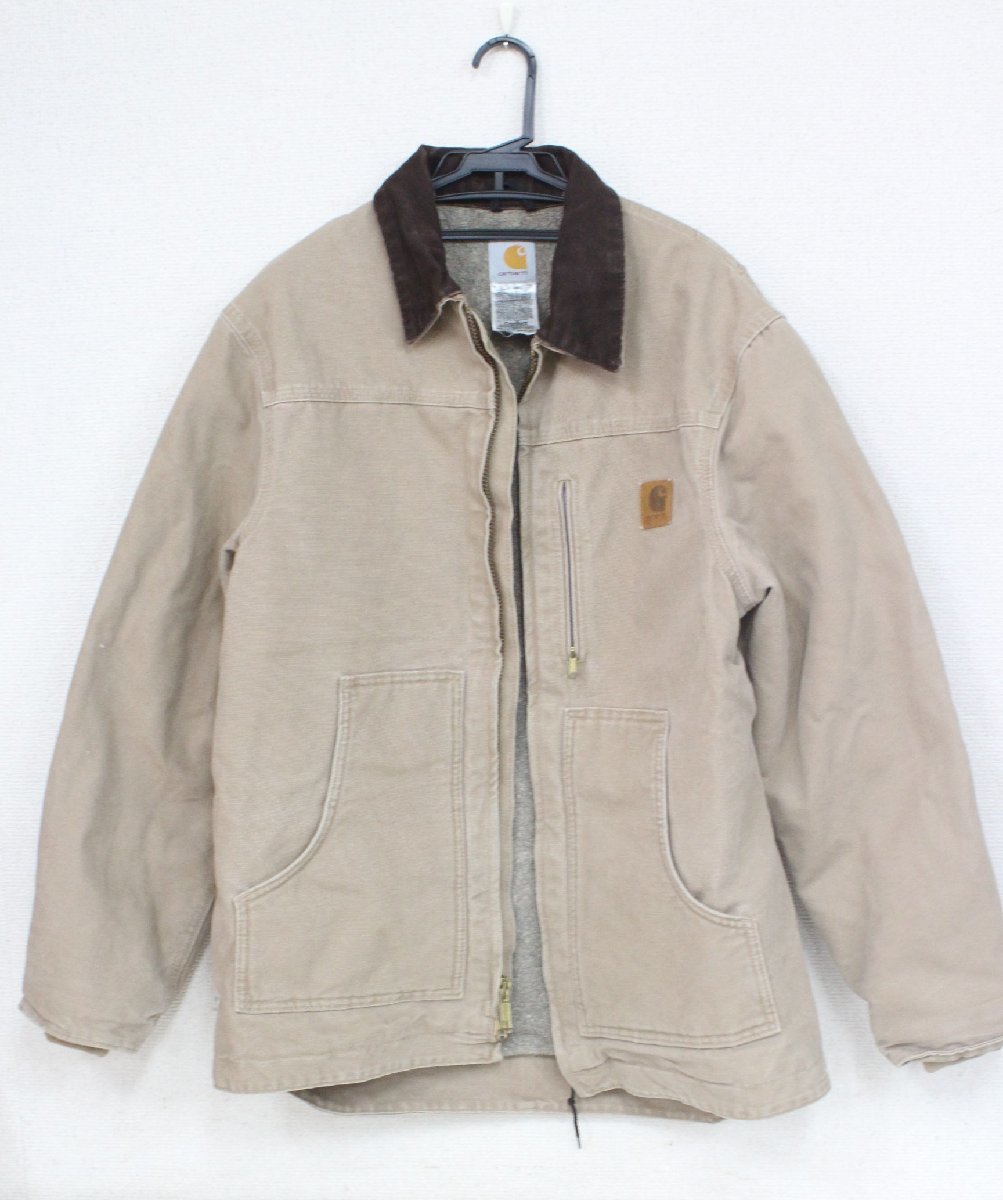 ●古着 当時物 C61 SDL Carhartt カーハート ブラウン カバーオール ボア トラディショナルジャケット_画像1