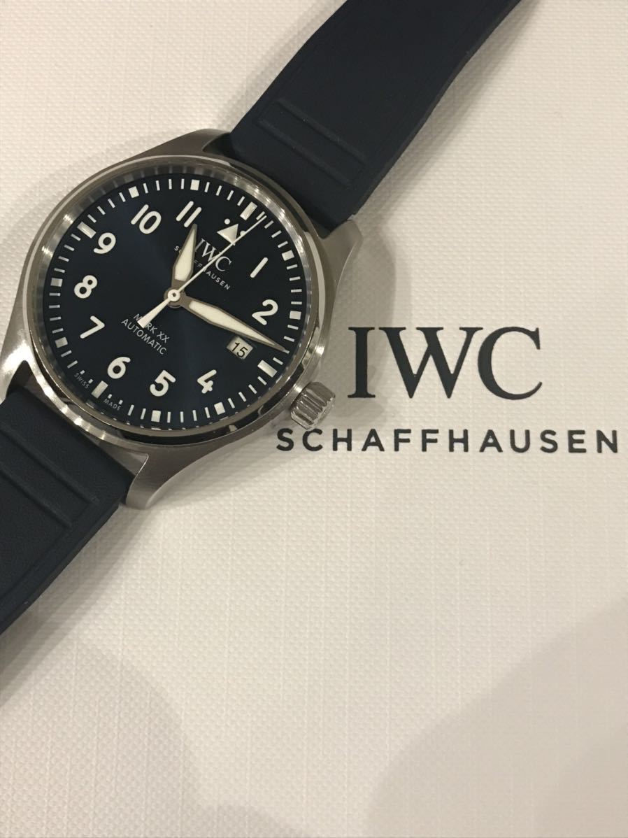 IWC マーク20 パイロットウォッチ ラバーストラップ ロングパワーリザーブ 120時間 40mm ブルー_画像2