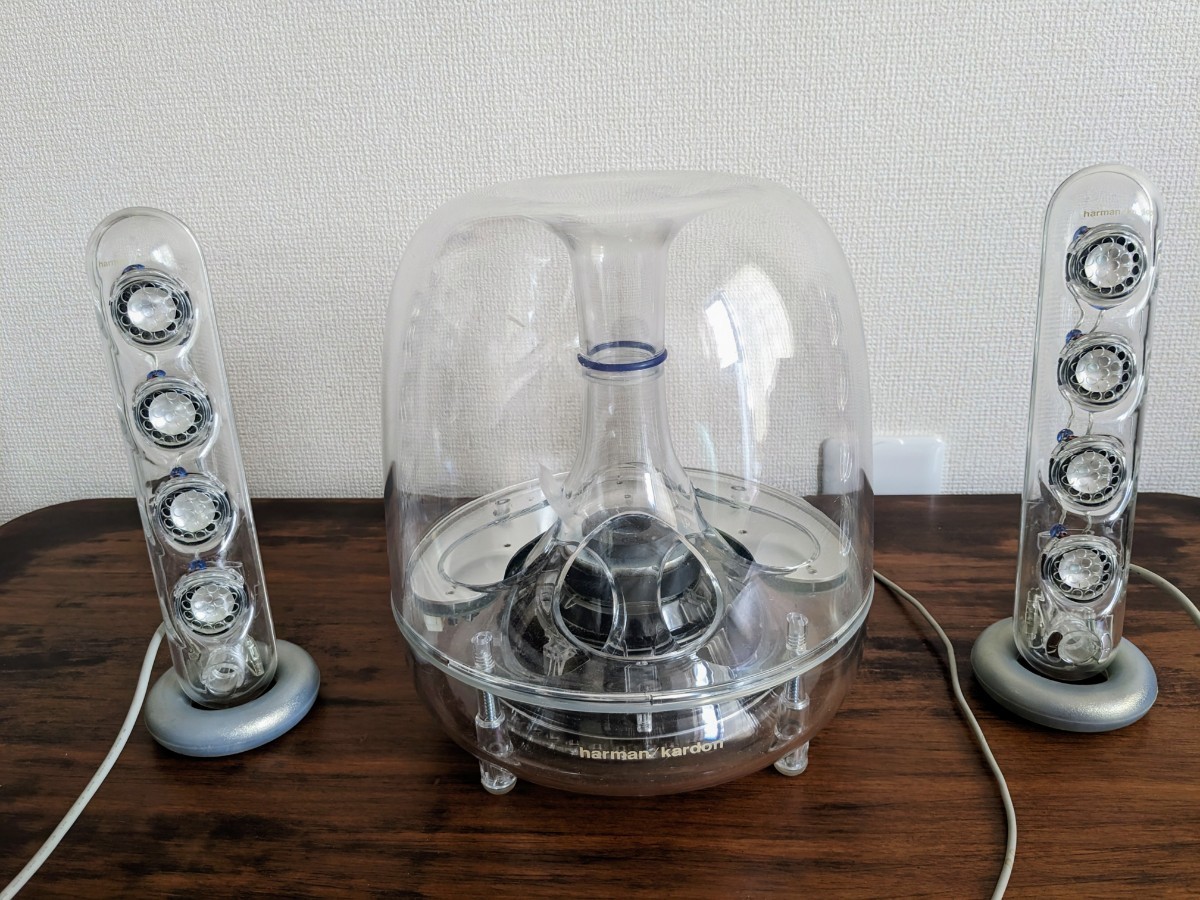 ハーマンカードン クラゲスピーカー Haman Kadon Soundstick Ⅱ tv PC パソコン サテライトスピーカー サブウーファー mac Windows テレビ_画像2