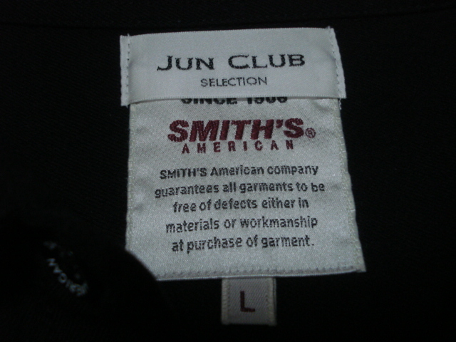 JUN CLUB×SMITHS AMERICA長袖ワークシャツ/メンズ/黒/Wネーム/ジュンクラブ/スミスアメリカ/L_画像2