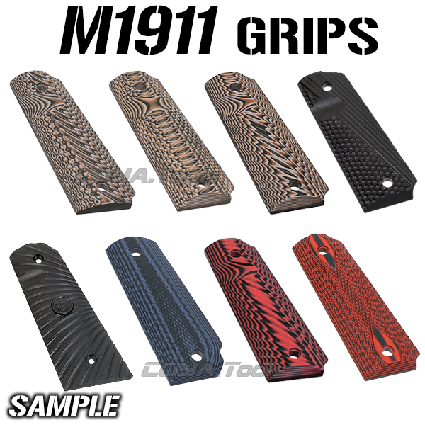 ◆送料無料◆ CoolHand 1911 G10 OPS Textureタイプ GRIPS RED TYPE-1 ( M1911 MEU VZ ガバメント グリップ_画像7