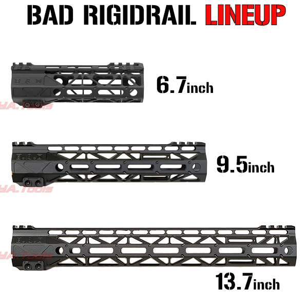 ◆マルイ&インチネジ 対応◆ M4用 B.A.D RIGIDRAIL タイプ ハンドガード 9.5inch M-LOK ( BAD BATTLEARMS 9.5インチ_画像9