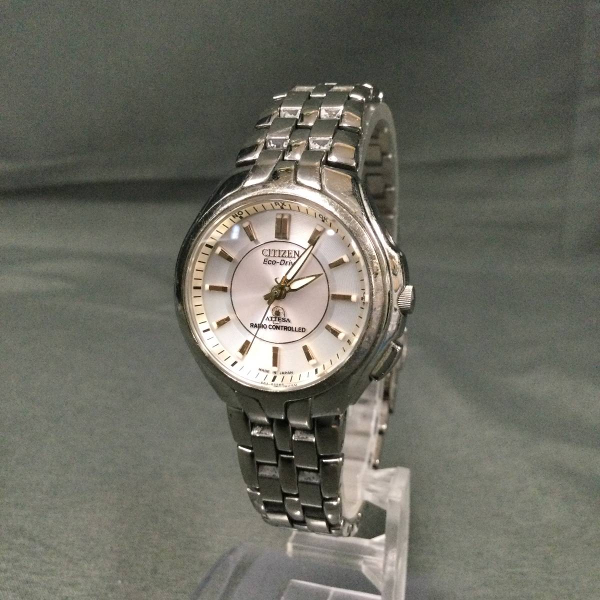 060129　254146　CITIZEN　シチズン　Eco-Drive　エコドライブ　H330-T007635　電波時計　腕時計　不動品　USED品_画像1