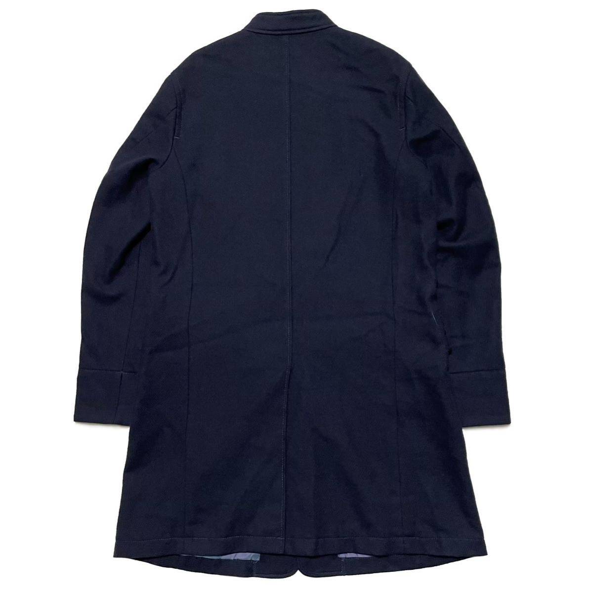 定価6万 nonnative ノンネティブ PORTER COAT W/N MELTON ウール メルトン ノーカラー バンドカラー ロング ポーター コート ジャケット 1_画像4