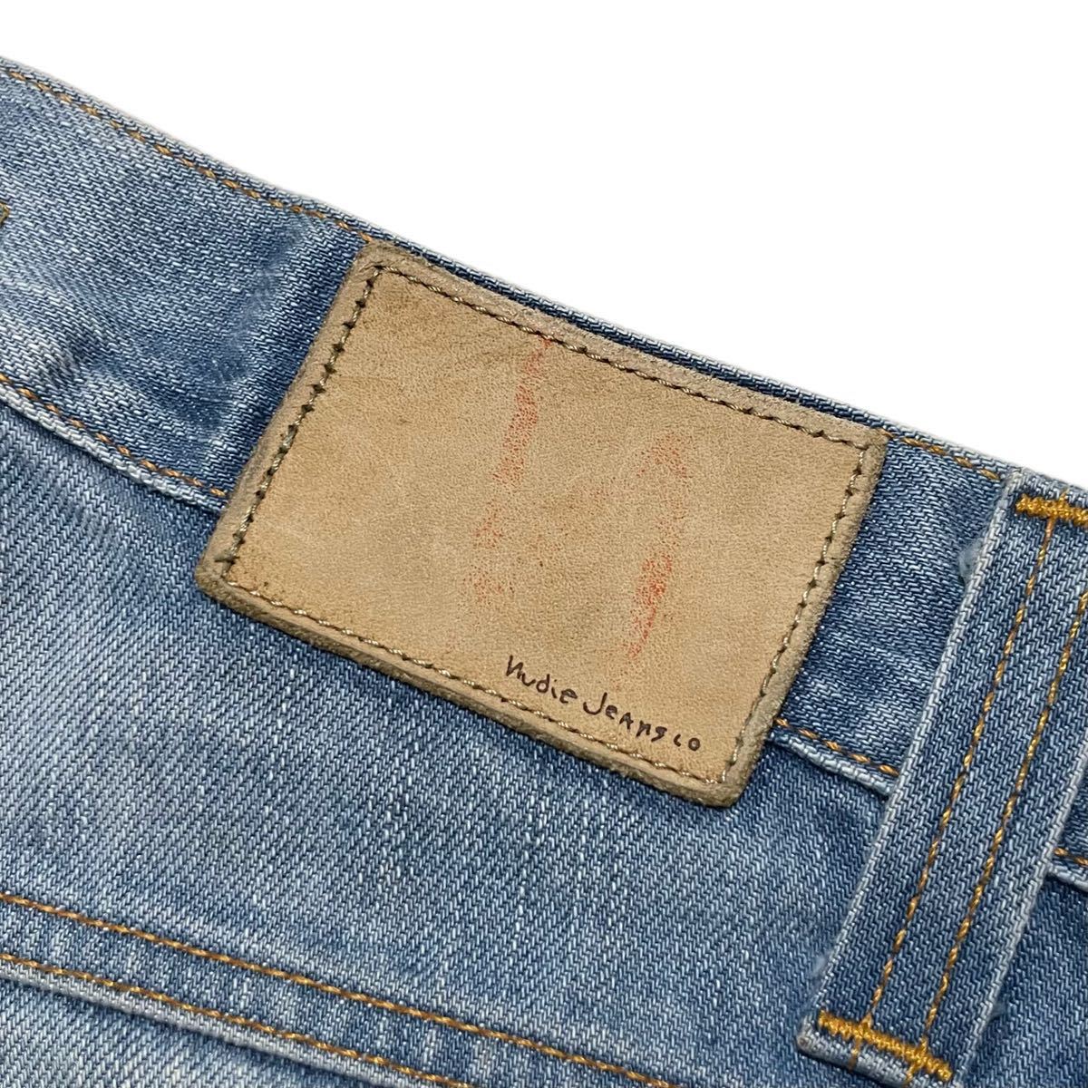 Nudie Jeans ヌーディージーンズ SLIM JIM ORG. CRISPY WORN IN ウォッシュ スリムジム スリム ストレート デニム パンツ ジーンズ 29_画像6