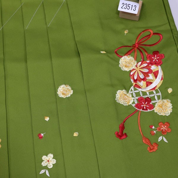  вышивка bokashi hakama одиночный товар Junior для зеленый земля hakama внизу 83cm SS согласовано рост 138cm~145cm новый товар ( АО ) дешево рисовое поле магазин NO23513